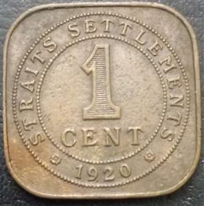 Malaysia 1 Cent 1919 1926