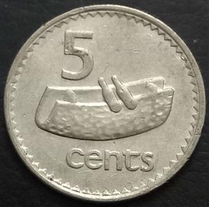 Fiji 5 Cent 1986 1987