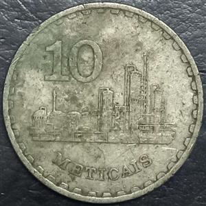Mozambique 10 Meticai 1980 1981