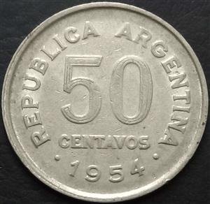Argentina 50 Centavo 1952 1956