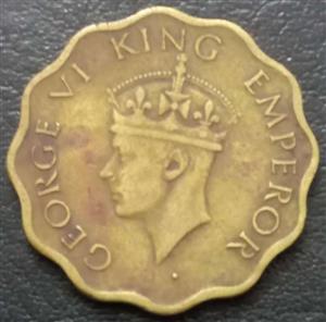 India - British 1 Anna 1942 1945