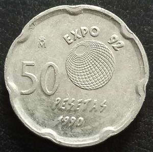 Spain 50 Pesetas 1990 