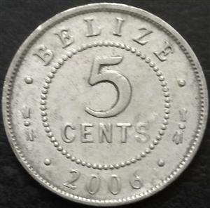 Belize 5 Cent 1976 2024