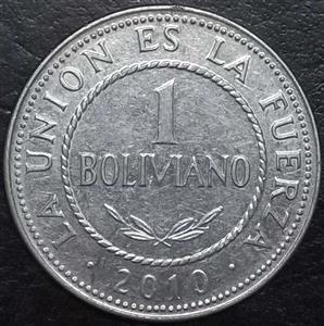Bolivia 1 Boliviano 2010 2017