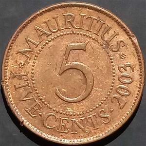 Mauritius 5 Cent 1987~2017