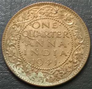 India - British ¼ Anna 1940 1942