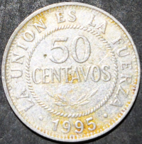 Bolivia 50 Centavos 1987 1997