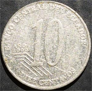 Ecuador 10 Centavos 2000