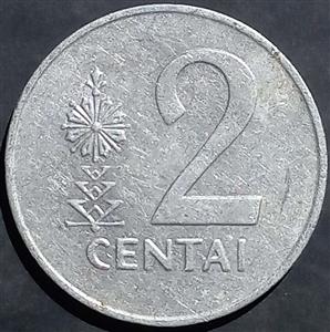 Lithuania 2 Centai 1991 