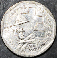 France 2 Francs 1993 Jean Moulin