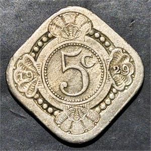 Netherlands 5 Cents 1929