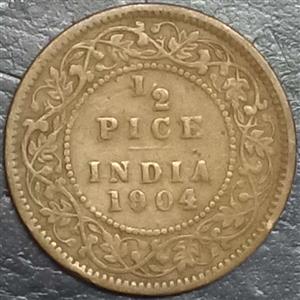 India - British ½ Pice 1903 1906