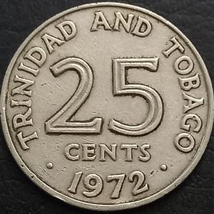 Trinidad & Tobago 25 Cents 1966 1972