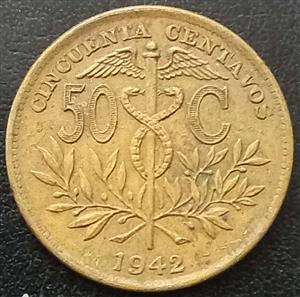 Bolivia 50 Centavo 1942 