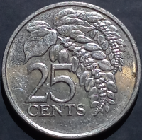 Trinidad & Tobago 25 Cents 1976 2017