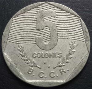Costa Rica 5 Colones 1993 