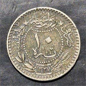 Turkey 10 Para 1910~1915 reshat