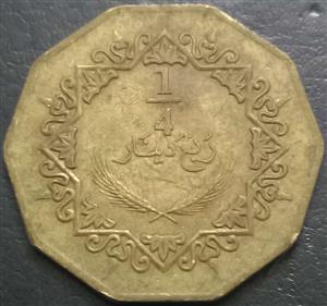 Libya ¼ Dinar 2009 2024