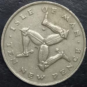 Isle of Man 10 New Penny 1971 1975