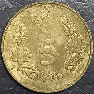 India Republic 5 Rupee 2011-2019 Calcutta