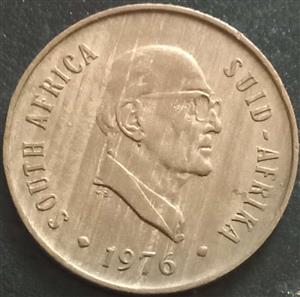 South Africa 2 Cent 1976 